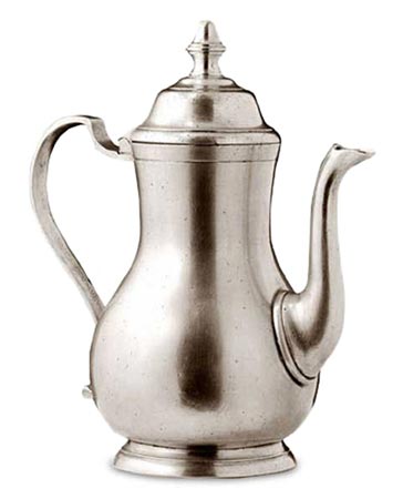 Cafetière, gris, étain, cm h 21 - cl 80