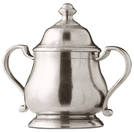 Sugar pot, grey, Pewter, cm h 13