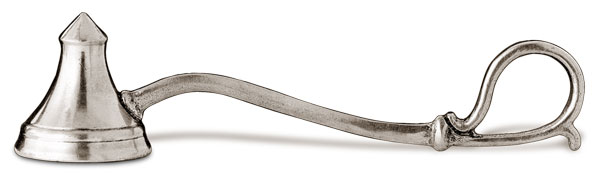Spegni moccolo, grigio, Metallo (Peltro), cm 18
