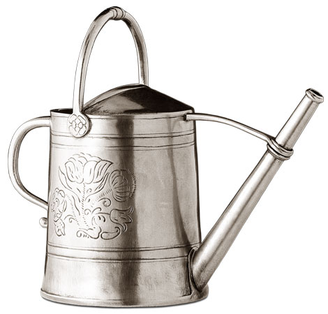 Arrosoir, gris, étain, cm h 24