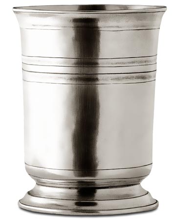 Vaso, gris, Estaño, cm h 12 x cl 45