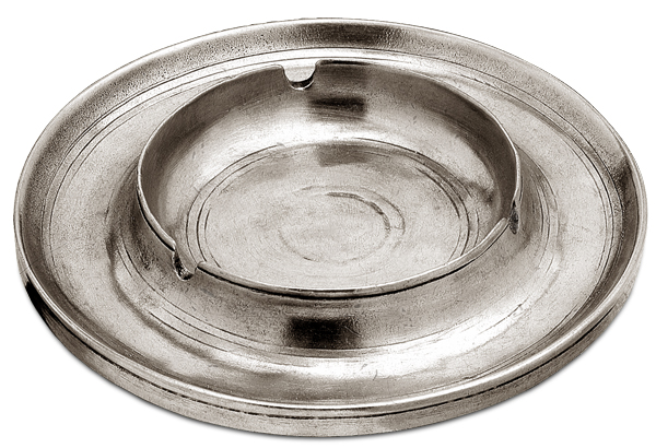 Smokeless ashtray, grey, Pewter, cm Ø 20