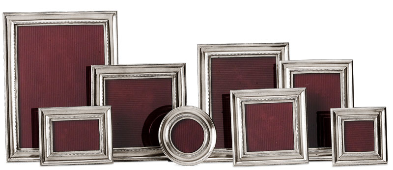 Rectangular photoframe, sm, grey, Pewter and Glass, cm 10,5xh13 - photo format 7x10