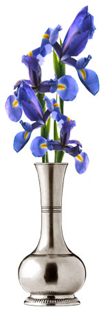 Blomstervase, grå, Tinn, cm h 17