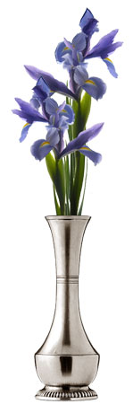 Blumenvase, Grau, Zinn, cm h 17