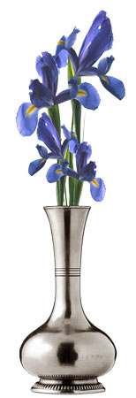 Vaza de flori, gri, Cositor, cm h 17
