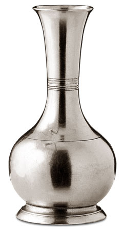 Vaso, grigio, Metallo (Peltro), cm h 18