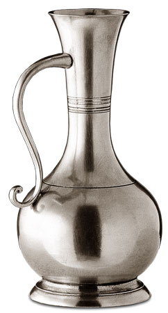 Vaso, grigio, Metallo (Peltro), cm h 18