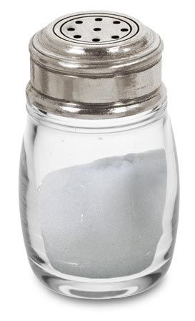 Saliere, gris, étain et Cristal sans plomb, cm h 8