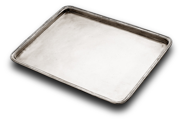 Rectangular tray/lg., gri, Cositor, cm 45x35,5