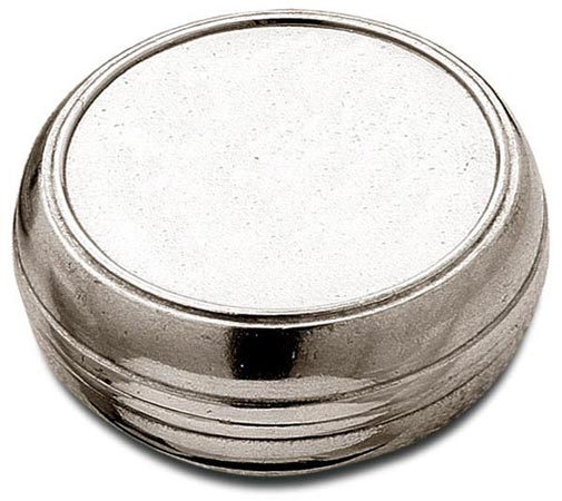 Round box (medium), grey, Pewter, cm Ø 7