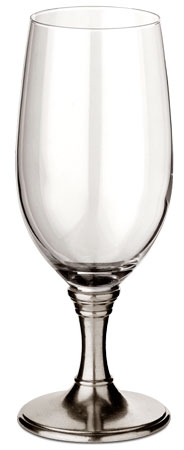 Bierglas, Grau, Zinn und Glas, cm h 21 x cl 55