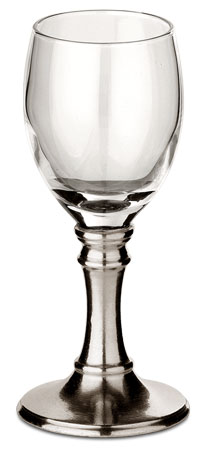 Verre à liqueur, gris, étain et Verre, cm h 12 x cl 6,5