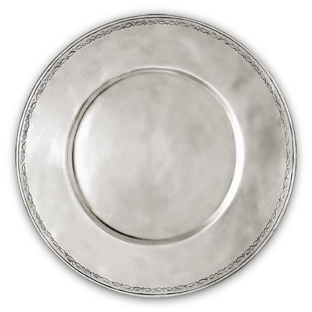 Tray, grey, Pewter, cm Ø 31,5