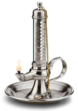 Vegetable oil lamp, grey, Pewter, cm h 21,5