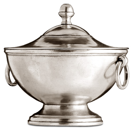 Tureen, grey, Pewter, cm 17x17