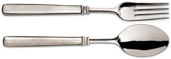 Κουτάλες σερβιρίσματος, Γκρι, κασσίτερος και ανοξείδωτο ατσἀλι, cm 26