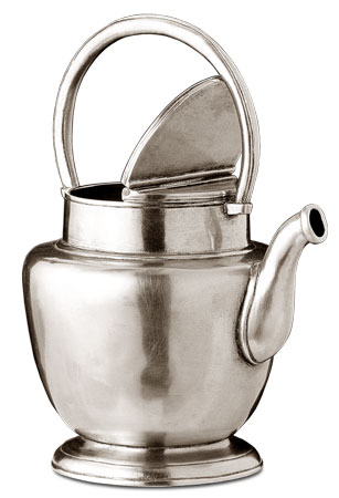Jug with cover, grey, Pewter, cm h 25