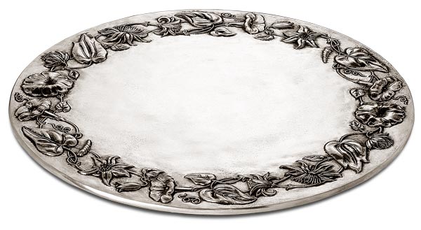 Round placemat, grey, Pewter, cm Ø 33