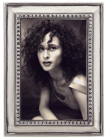 Rectangular picture frame, grey, Pewter and Glass, cm 14,5x19,5 - photo format 10x15