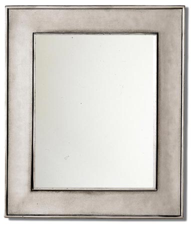 Wandspiegel, Grau, Zinn und Glas, cm 28,5x33,5 - photo format 20x30