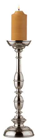 Pillar candlestick, grey, Pewter, cm h 47