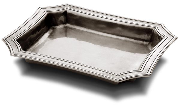 Bacinella vuota tasche, grigio, Metallo (Peltro), cm 21,5 x 17