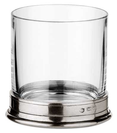 Granity whiskyglass, grå, Tinn og blyfri krystall glass, cm h 9,7 cl. 42