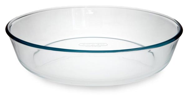 Caserola (pirex) rotunda, , Sticlă, cm Ø 26 x h 6