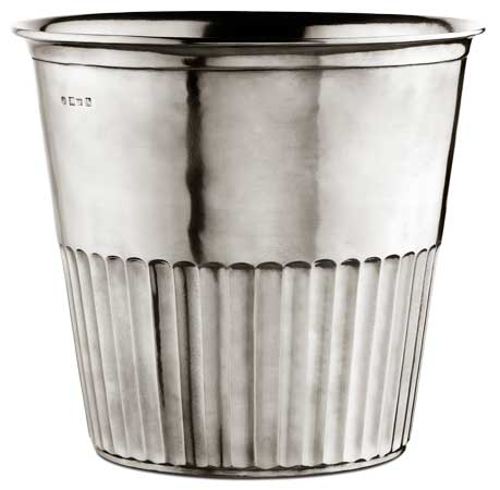Secchio da bagno, grigio, Metallo (Peltro), cm Ø24,5xh23