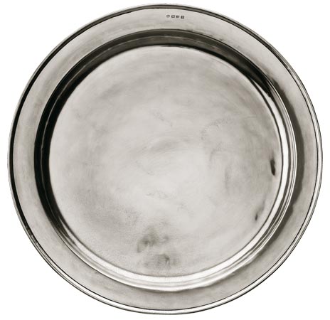 Round platter, grey, Pewter, cm Ø 48,5