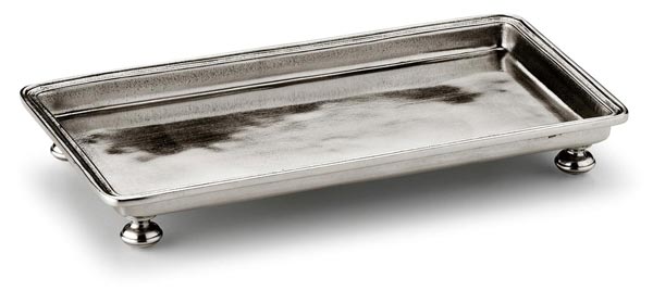 Tray, grey, Pewter, cm 24,5 x 13,5