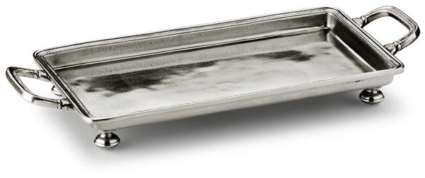 Tray, grey, Pewter, cm 24,5 x 13,5