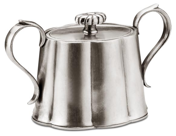 Sugar pot, grey, Pewter, cm h 6,5