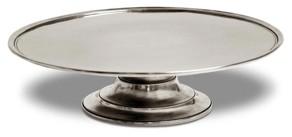 Footed cake plate, grey, Pewter, cm 32,5x10,5