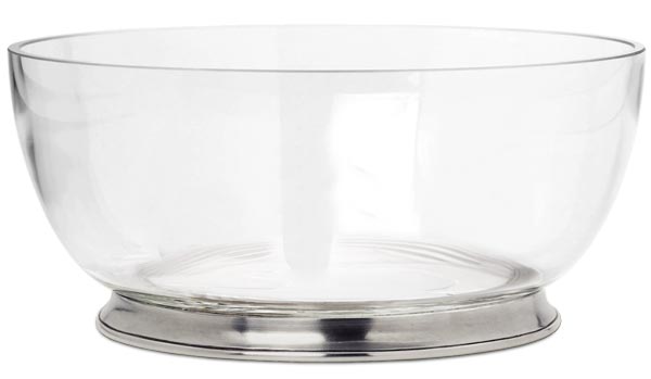 Bowl, grey, Pewter and lead-free Crystal glass, cm Ø 30
