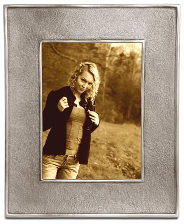 Fotorahmen Antik Look, Grau, Zinn und Glas, cm 28,5x33,5 - photo format 20x25