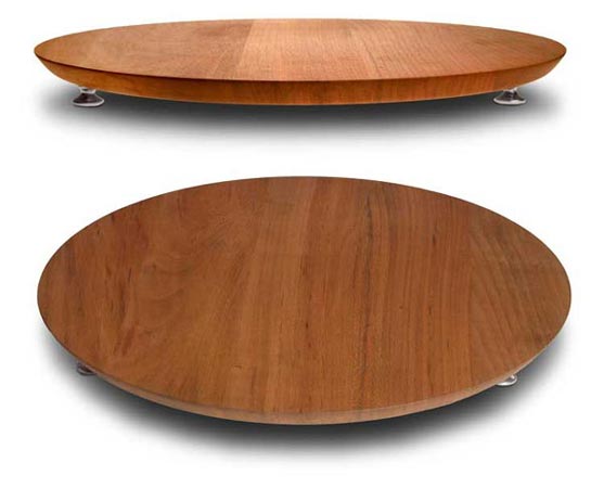 Cherry cutting board, gri și roșu, Cositor și Lemn, cm &Oslash; 34 x h 1,7