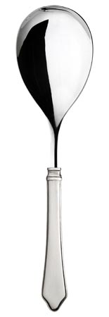 Wide serving spoon, grey, Pewter and Stainless steel, cm 28