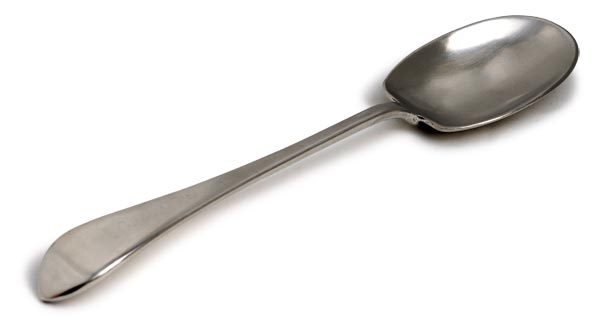 Serving spoon, grey, Pewter, cm 30