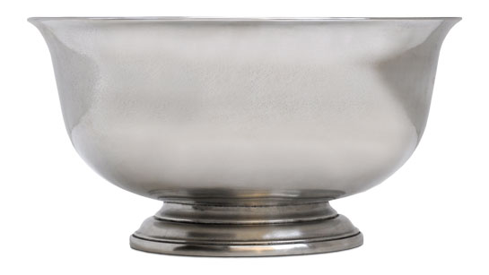Footed bowl, grey, Pewter, cm Ø 21,5 h 11