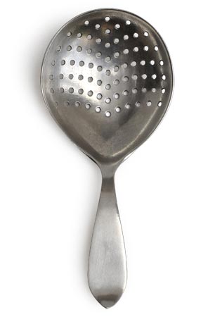 Colador strainer, gris, Estaño, cm 7,5 x 16,5