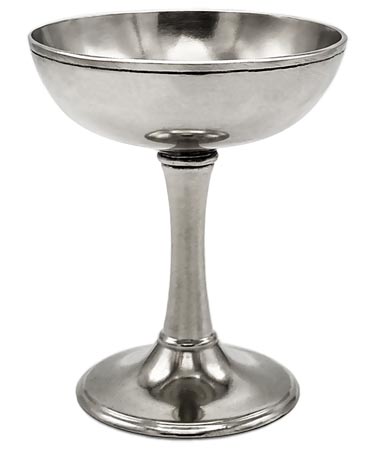 Footed Ice cream cup, grey, Pewter, cm Ø 10 x h 12