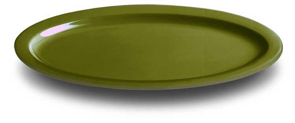 Oval serving platter, alb, Ceramice, cm 34 x 23,5
