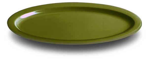 Oval serving platter, alb, Ceramice, cm 53,5 x 33,5