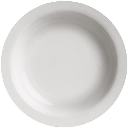 Plato sopero, blanco, Cerámica, cm Ø 21