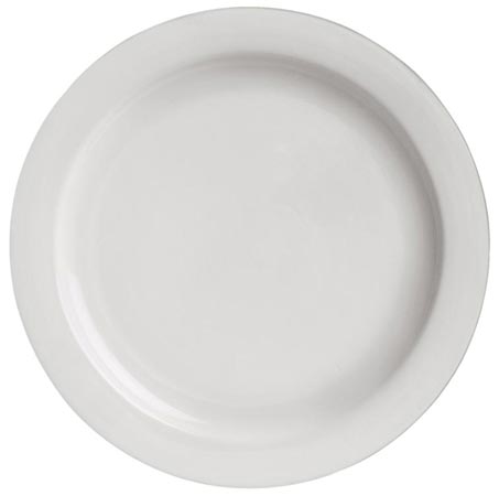 Тарелка столовая, белый, керамический, cm Ø 27