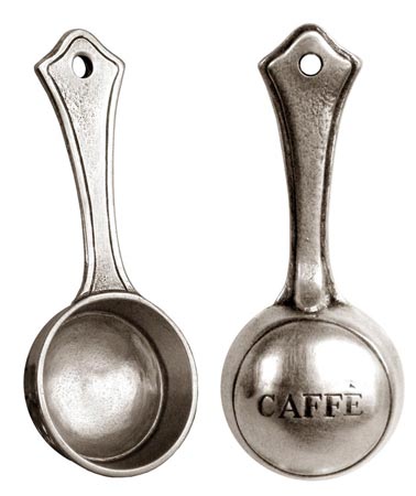 Cucchiaio caffè, grigio, Metallo (Peltro), cm Ø4,5 h 11