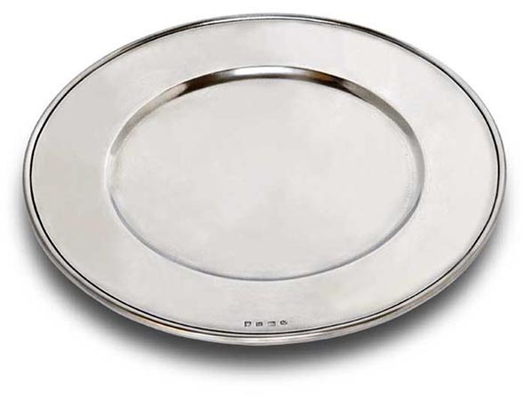 Assiette de présentation, gris, étain, cm Ø 34