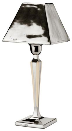 Elektrische Lampe, Grau, Zinn, cm h 46